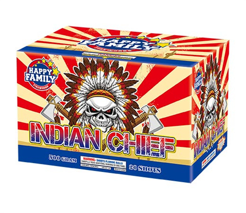 HAPPY FAMILY FIREWORKS 500GRAM JL2048 INDIAN CHIEF 20 shots CAKE FIREWORKS