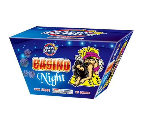 HAPPY FAMILY FIREWORKS 500GRAM JL1907 CASINO NIGHT 35 shots CAKE FIREWORKS