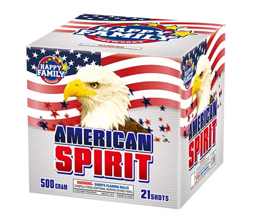 HAPPY FAMILY FIREWORKS 500GRAM Jl1912 AMERICAN SPIRIT 21 shots CAKE FIREWORKS