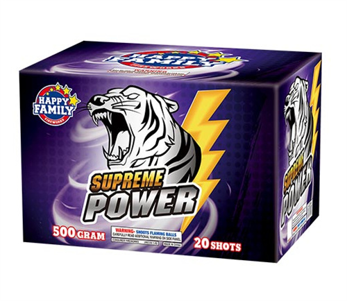 HAPPY FAMILY FIREWORKS 500GRAM JL2004 SUPERME POWER 20 shots CAKE FIREWORKS