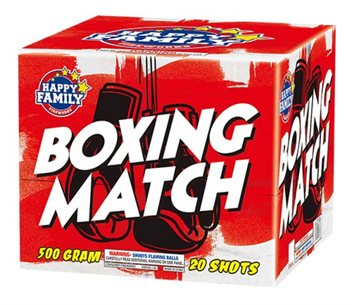 HAPPY FAMILY FIREWORKS 500GRAM JL2138 BOXING MATCH 20 shots CAKE FIREWORKS