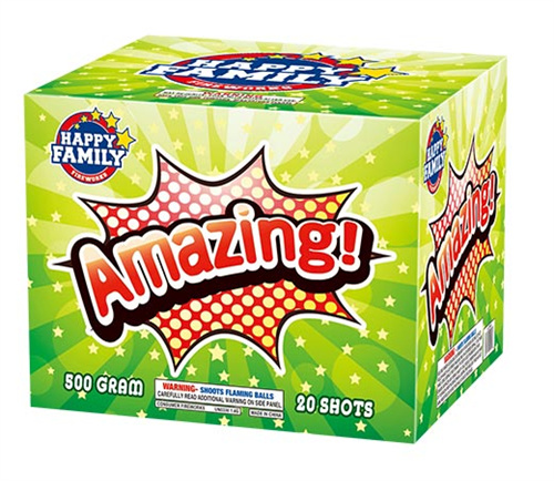 HAPPY FAMILY FIREWORKS 500GRAM JL2003 AMAZING 20 shots CAKE FIREWORKS