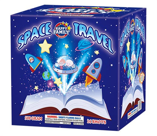 HAPPY FAMILY FIREWORKS 500GRAM CAKE JL2026 SPACE TRAVEL 16 shots cakes fireworks