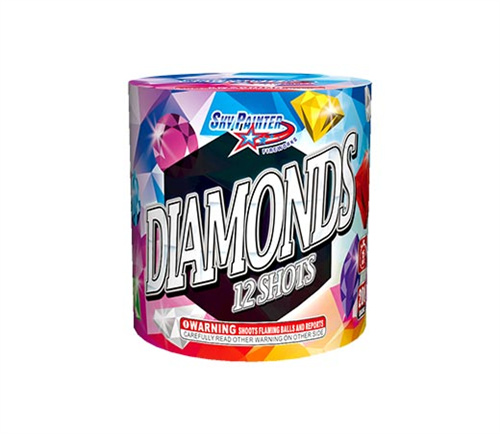 SKY PAINTER FIREWORKS 200GRAM CAKE SP1580 DIAMONDS 12 shots CAKE FIREWORKS