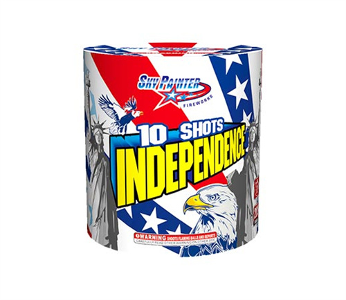 SKY PAINTER FIREWORKS 200GRAM CAKE SP1561 INDEPENDENCE 10 shots CAKE FIREWORKS