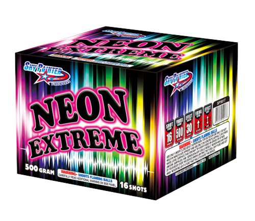 HAPPY FAMILY FIREWORKS 500GRAM SP5017 NEON EXTREME 16 shots CAKE FIREWORKS