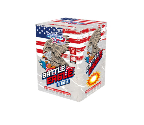 SKY PAINTER FIREWORKS 200GRAM CAKE SP1982 BATTLE EAGLE 16 shots CAKE FIREWORKS