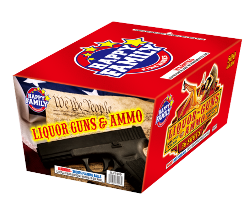 HAPPY FAMILY FIREWORKS 500GRAM JL21069 Liquor Guns & Ammo 36 shots CAKE FIREWORKS