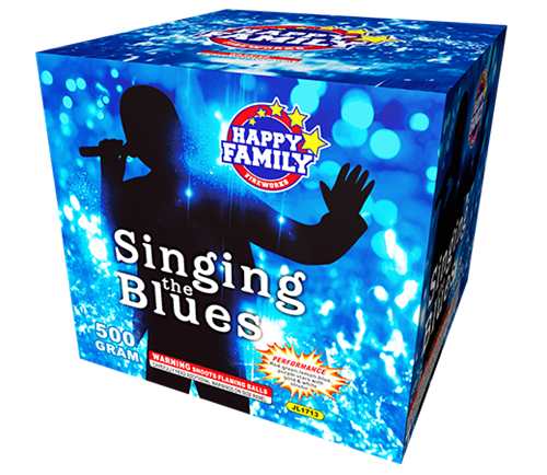 HAPPY FAMILY FIREWORKS 500GRAM JL1713 SINGING THE BLUES9ショットケーキ花火