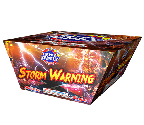 HAPPY FAMILY FIREWORKS 500GRAM JL21066 STORM WARNING 52 shots CAKE FIREWORKS