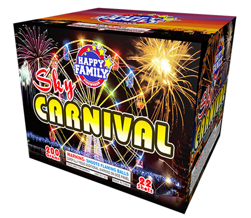 HAPPY FAMILY FIREWORKS 200GRAM JL21061 SKY CARNIVAL 22 shots CAKE FIREWORKS