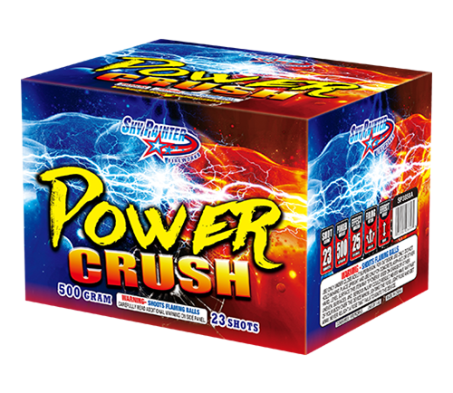 HAPPY FAMILY FIREWORKS 500GRAM SP3658A POWER CRUSH 23 shots CAKE FIREWORKS