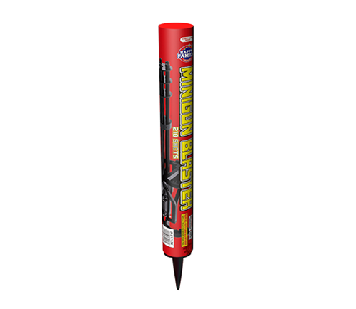 HAPPY FAMILY FIREWORKS ROMAN CANDLE JL21113X MINIGUN BLASTER 210 shots CANDLE FIREWORKS