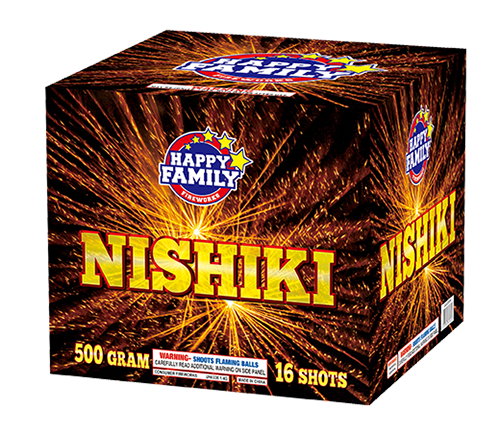 HAPPY FAMILY FIREWORKS 500GRAM JL522019 NISHIKI 16 shots CAKE FIREWORKS