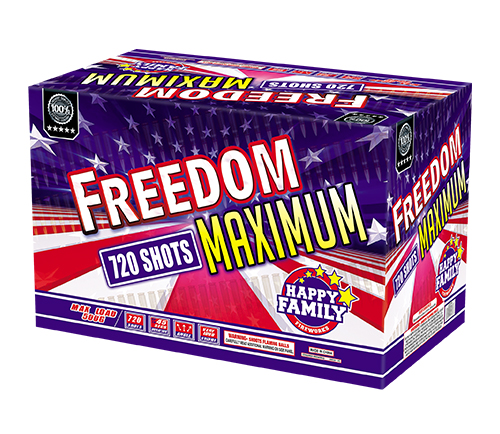 HAPPY FAMILY FIREWORKS ROMAN CANDLE JL522042 FREEDOM MAXIMUM 720 shots CANDLE FIREWORKS