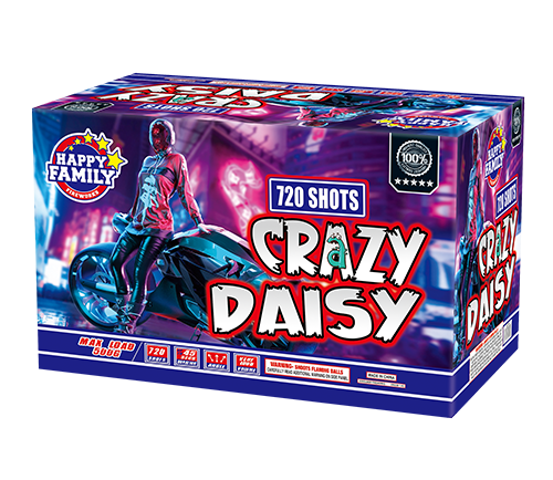 HAPPY FAMILY FIREWORKS ROMAN CANDLE JL522044 CRAZY DAISY 720 shots FIREWORKS