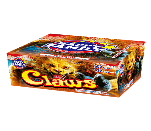 HAPPY FAMILY FIREWORKS 500GRAM JL522004 CLAWS 132 shots CAKE FIREWORKS