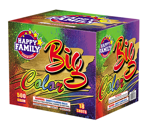 HAPPY FAMILY FIREWORKS 500GRAM JL522007 BIG COLOR 18 shots CAKE FIREWORKS