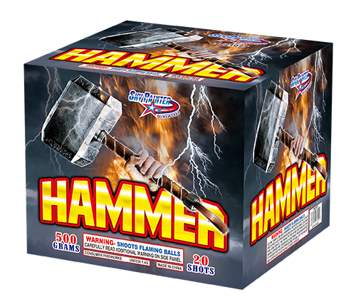 SKY PAINTER FIREWORKS 500GRAM CAKE SP21077B HAMMER 20 shots CAKE FIREWORKS