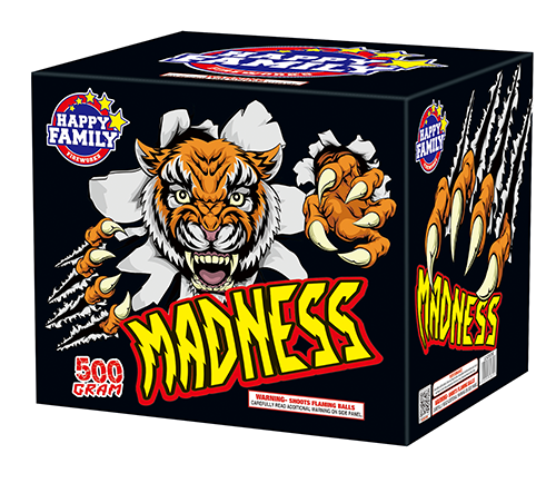 HAPPY FAMILY FIREWORKS 500GRAM JL522025B MADNESS 14 shots CAKE FIREWORKS