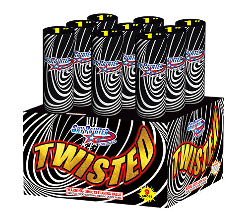 HAPPY FAMILY FIREWORKS 200GRAM SP22229 TWISTED 9 shots CAKE FIREWORKS