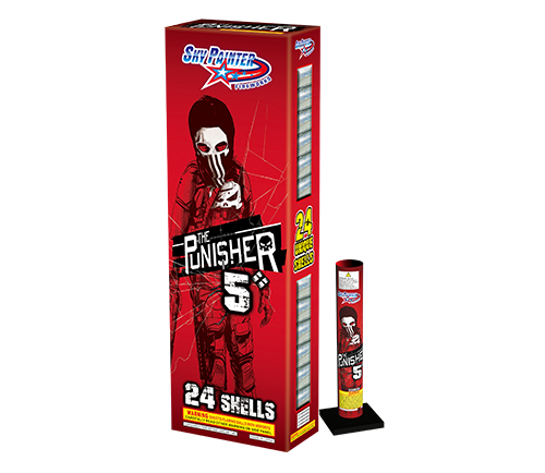 SKY PAINTER FIREWORKS CANISTER SHELL SPC5005 THE 5 PUNISHER FIREWORKS