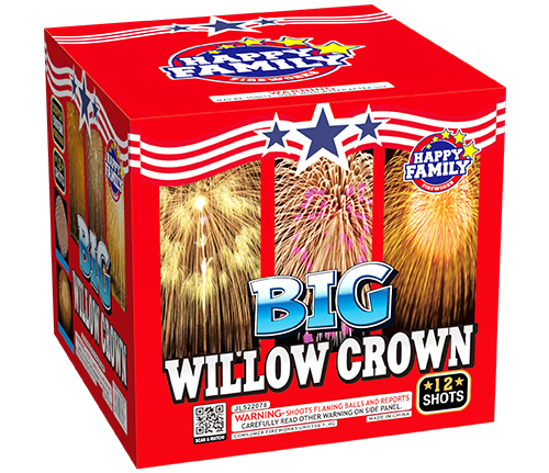 HAPPY FAMILY FIREWORKS 500GRAM JL522078 BIG WILLOW CROWN 12 shots CAKE FIREWORKS