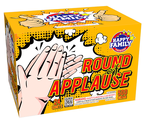 HAPPY FAMILY FIREWORKS 500GRAM JL522069 ROUND OF APPLAUSE 24 shots CAKE FIREWORKS