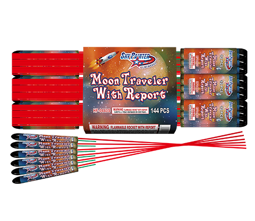 SKY PAINTER FIREWORKS ROCKET HF-0440S MOON TRAVELLERS WITH REPORT ROCKET FIREWORKS