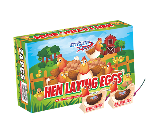 SKY PAINTER FIREWORKS NOVELTY SP-W701 HEN RAW EGGS NOVELTY FIREWORKS