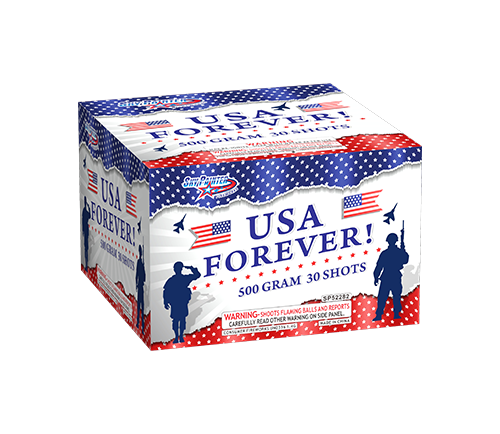 SKY PAINTER FIREWORKS 500GRAM CAKE SP52282 USA FOREVER 30 shots CAKE FIREWORKS