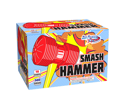 SKY PAINTER FIREWORKS 500GRAM CAKE SP52286 SMASH HAMMER 18 shots CAKE FIREWORKS