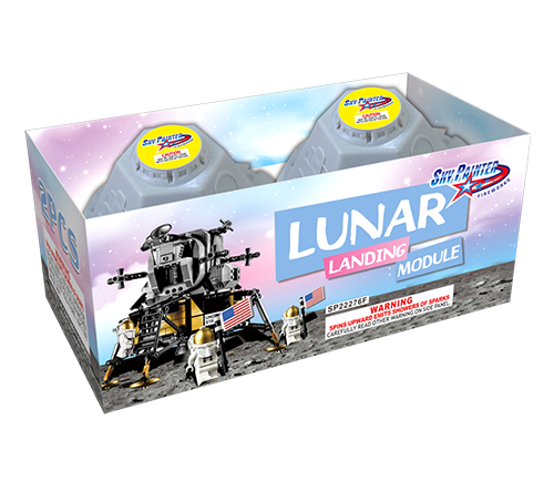 SKY PAINTER FIREWORKS SPINNER SP22276F LUNAR LANDING MODULE SPINNER FIREWORKS