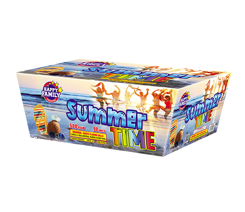 HAPPY FAMILY FIREWORKS 500GRAM JL522024B SUMMER TIME 90 shots CAKE FIREWORKS