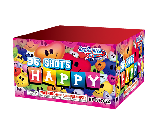 SKY PAINTER FIREWORKS 200GRAM HF-K7702A 36 SHOTS HAPPY CAKE FIREWORKS