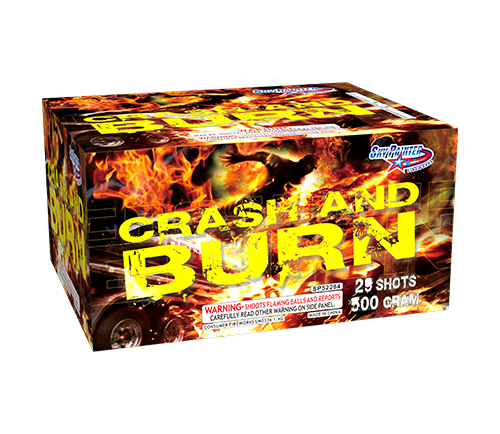 SKY PAINTER FIREWORKS 500GRAM SP52284 CRASH AND BURN 29shots CAKE FIREWORKS