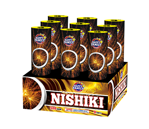 HAPPY FAMILY FIREWORKS 500GRAM JL522102 NISHIKI 9 shots CAKE FIREWORKS