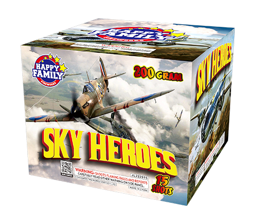 HAPPY FAMILY FIREWORKS 200GRAM JL222015 SKY HEROES 15 shots CAKE FIREWORKS